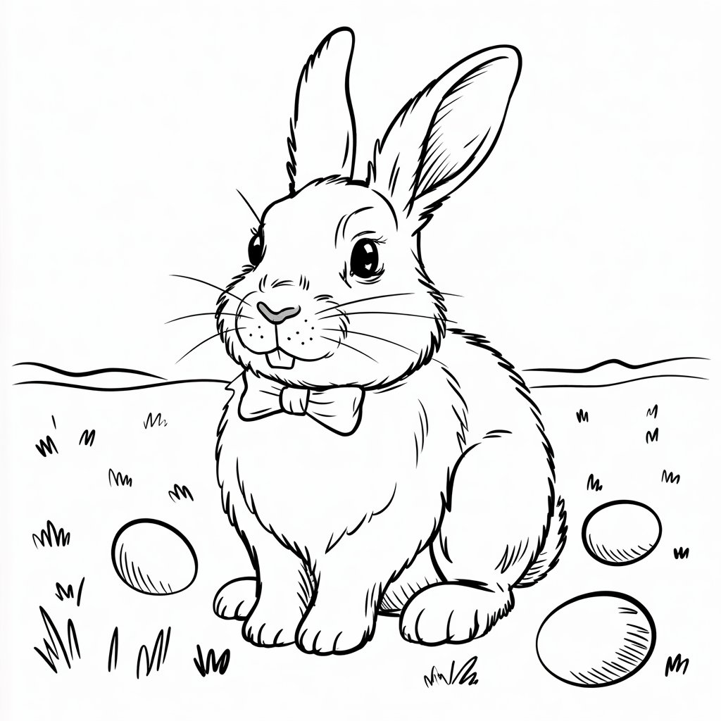 coloring pages of easter bunnies