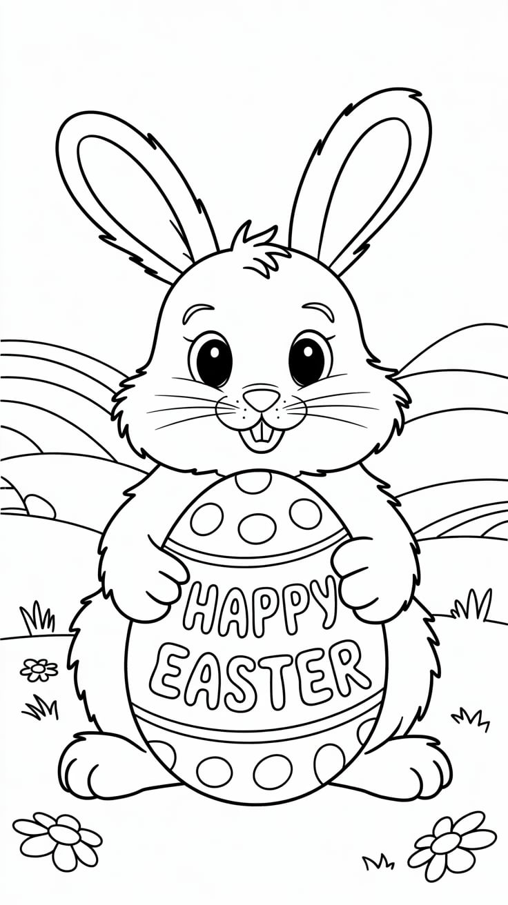 easter bunny printable coloring pages