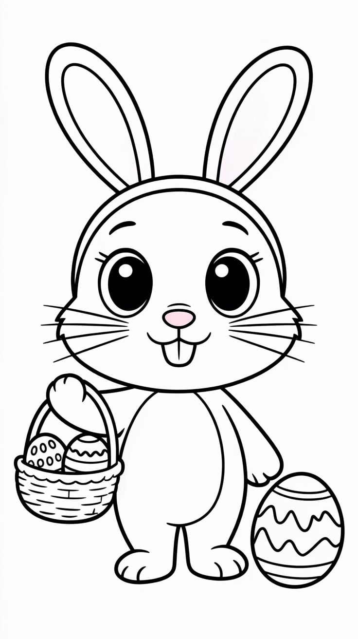 coloring book easter bunny
