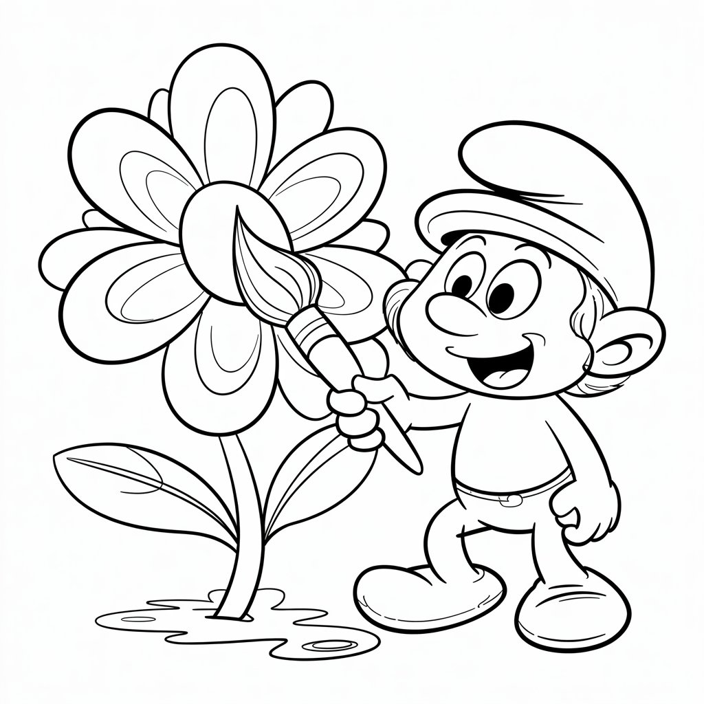papa smurf coloring page