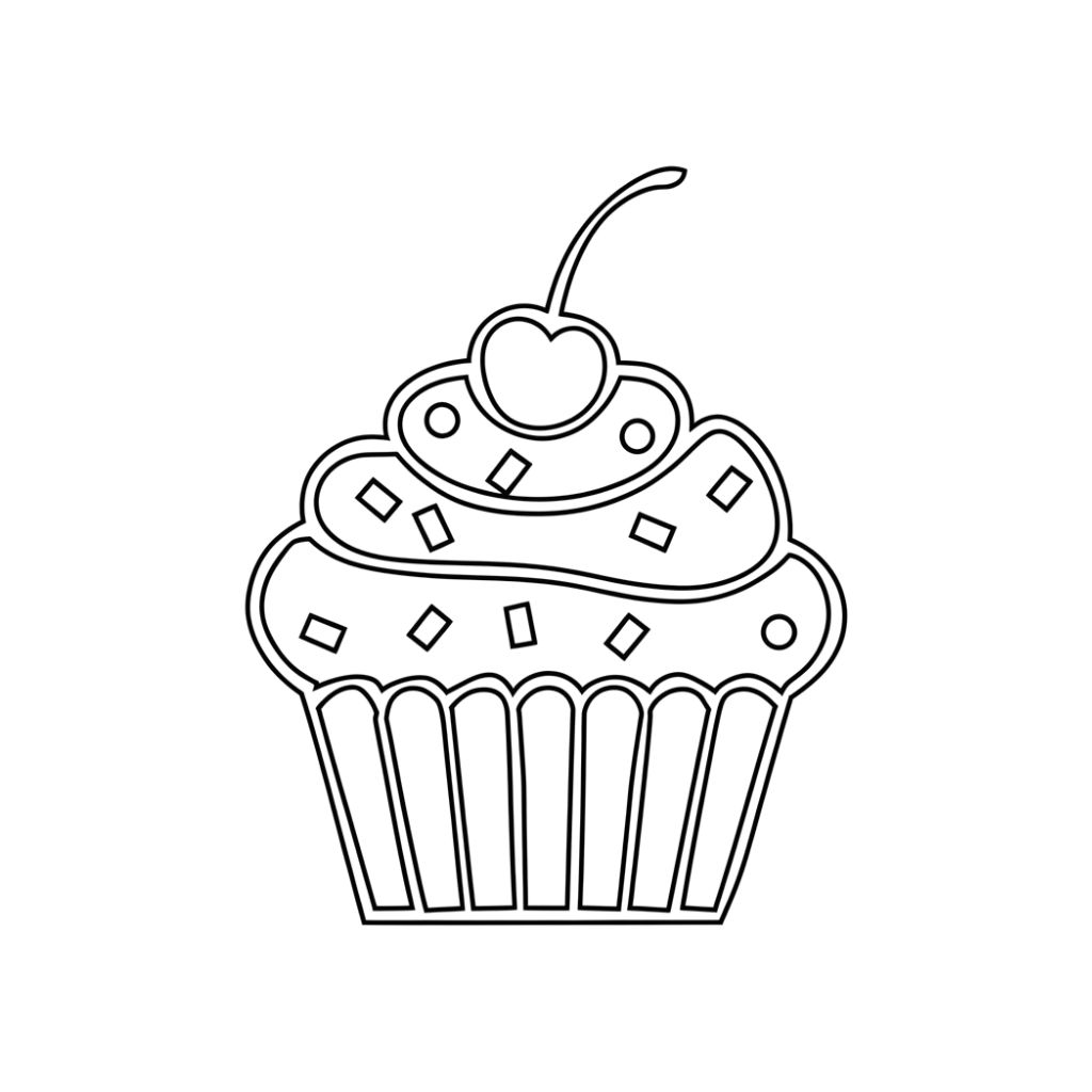 printable cupcake coloring pages