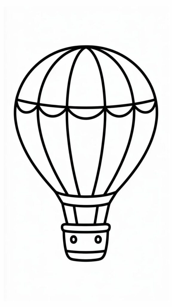 printable hot air balloon coloring pages