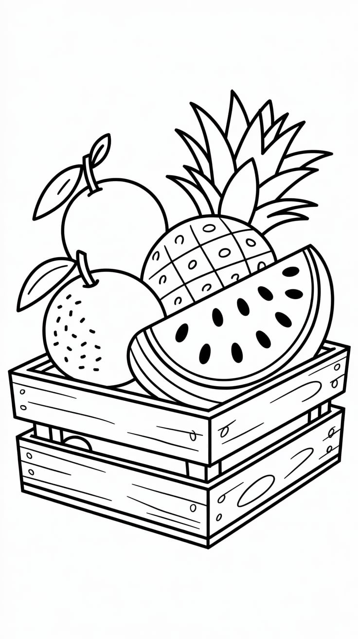 coloring pages of fruit