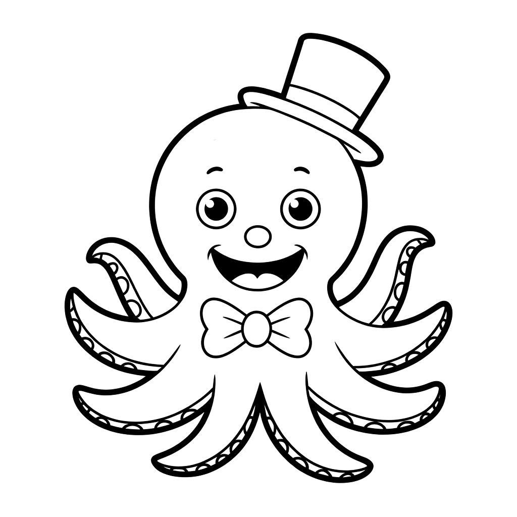 printable octopus coloring page