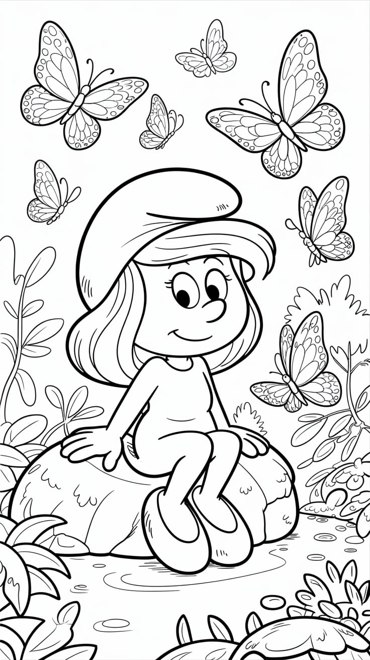 free smurf coloring pages