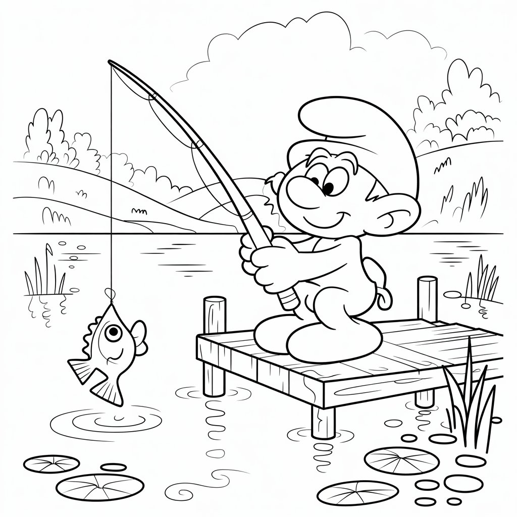 smurfs coloring page
