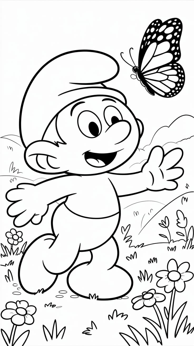 smurfs coloring pages