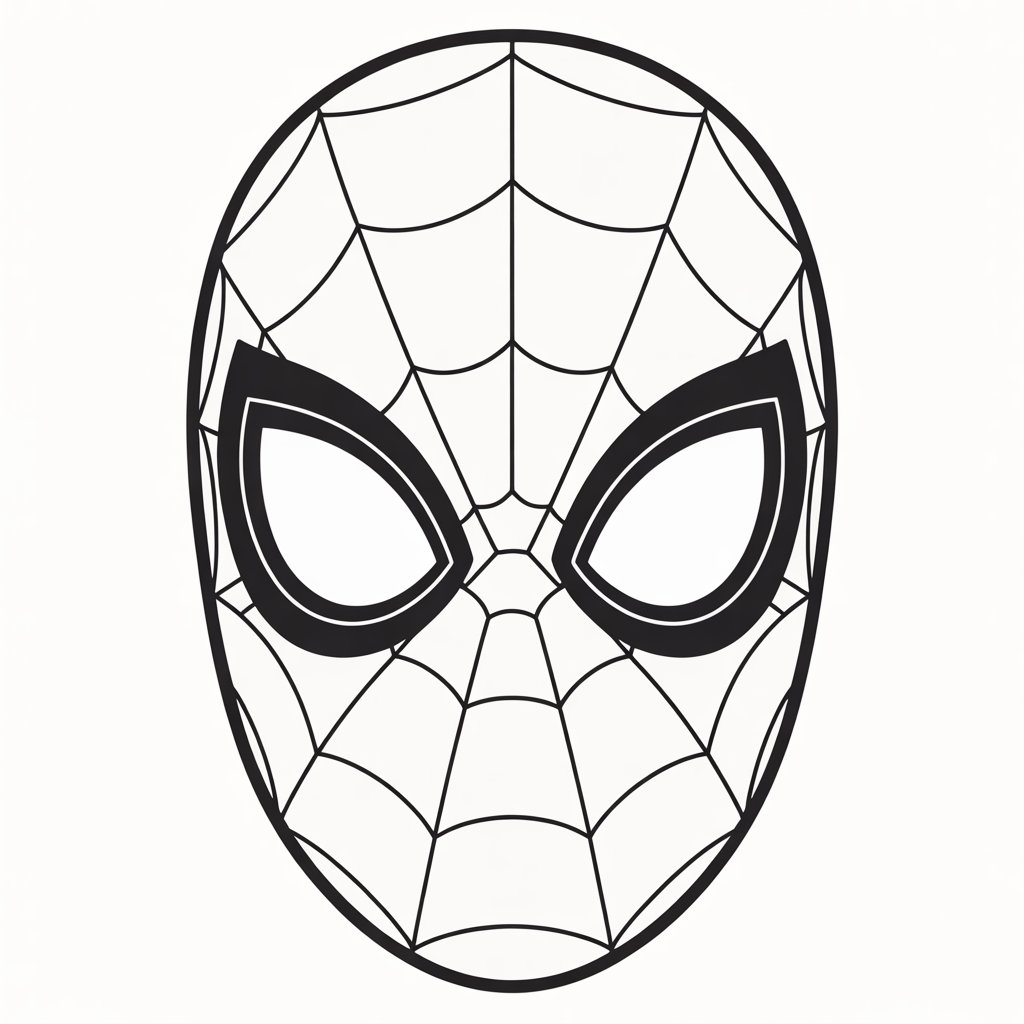 spiderman mask coloring page