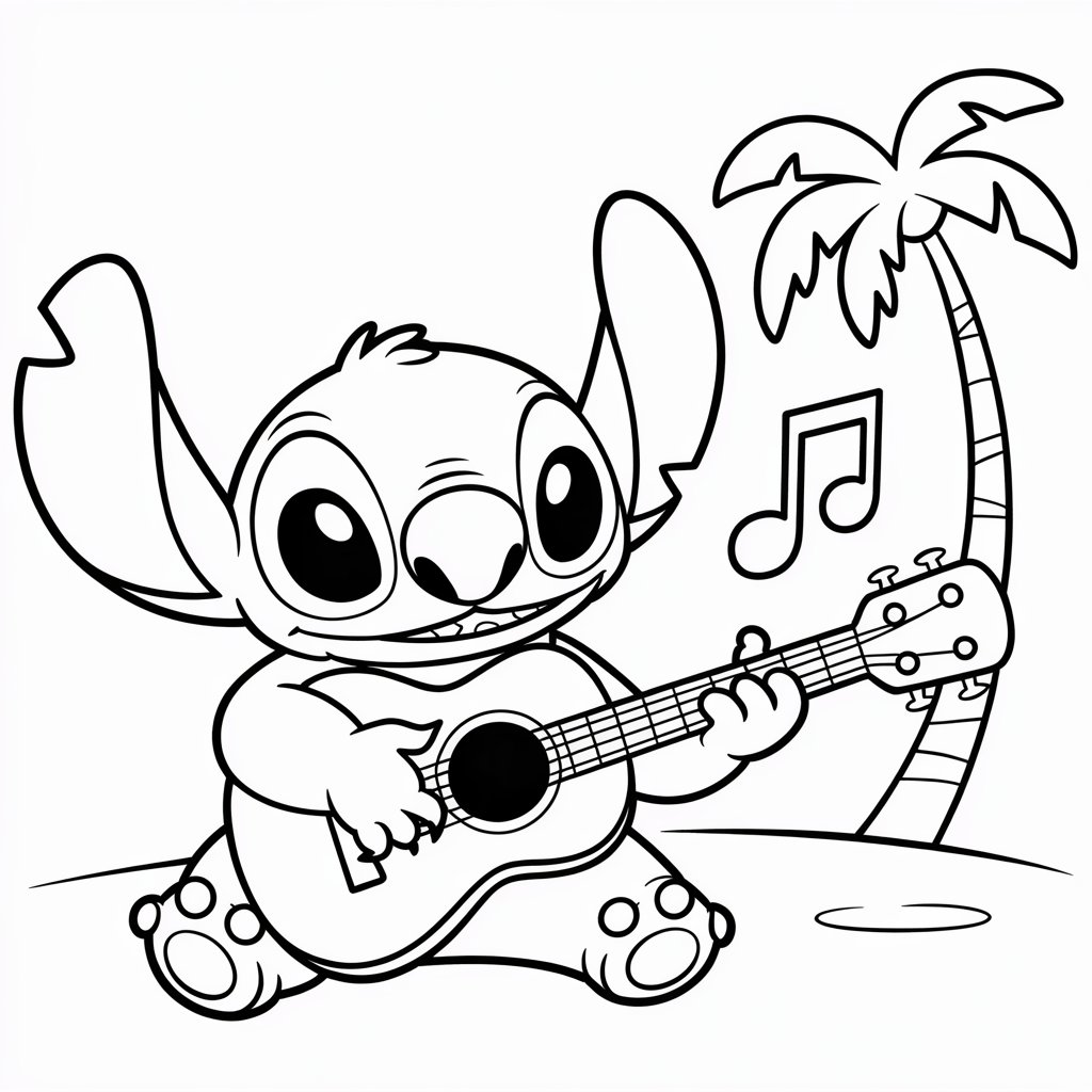 stitch and angel coloring book