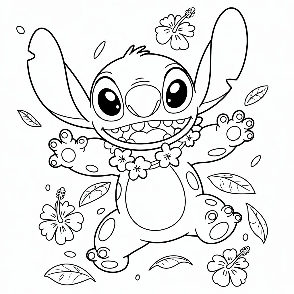 stitch coloring sheets free