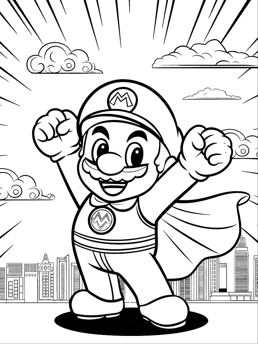 super mario bros coloring sheets