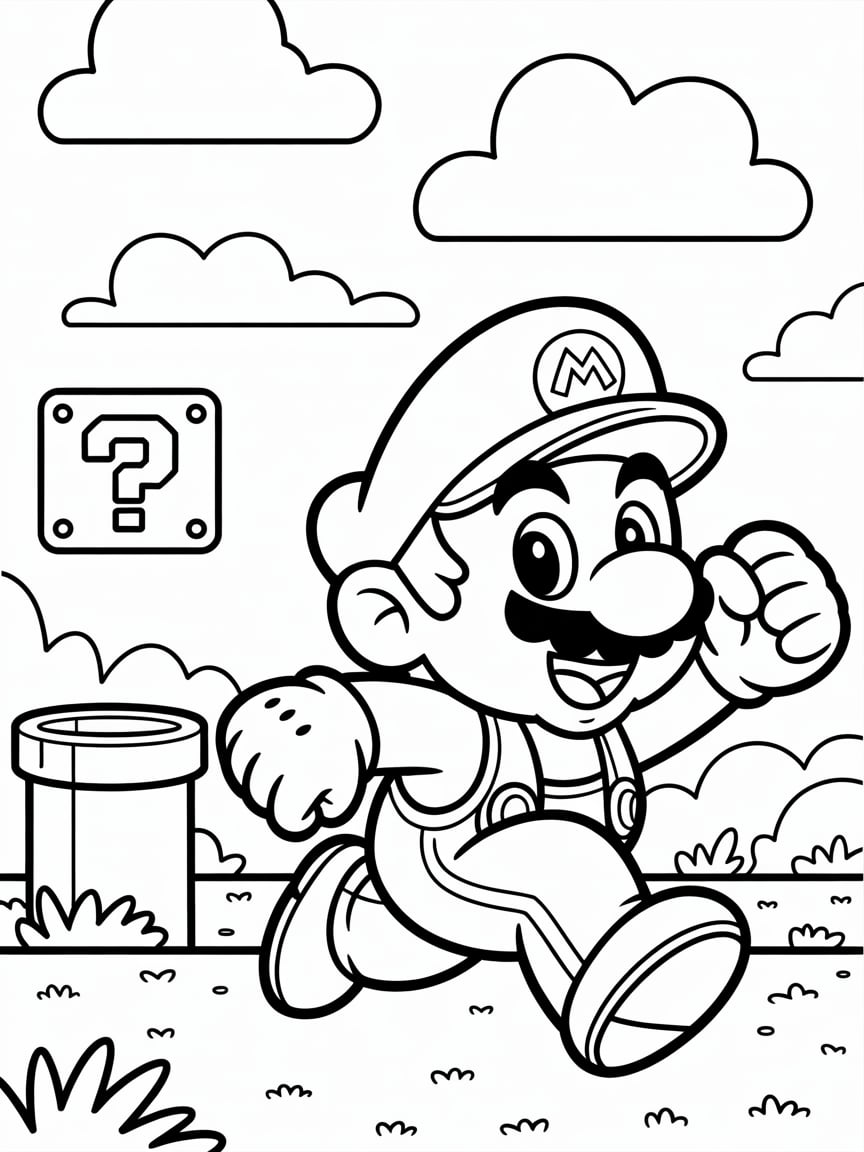 super mario brothers coloring book