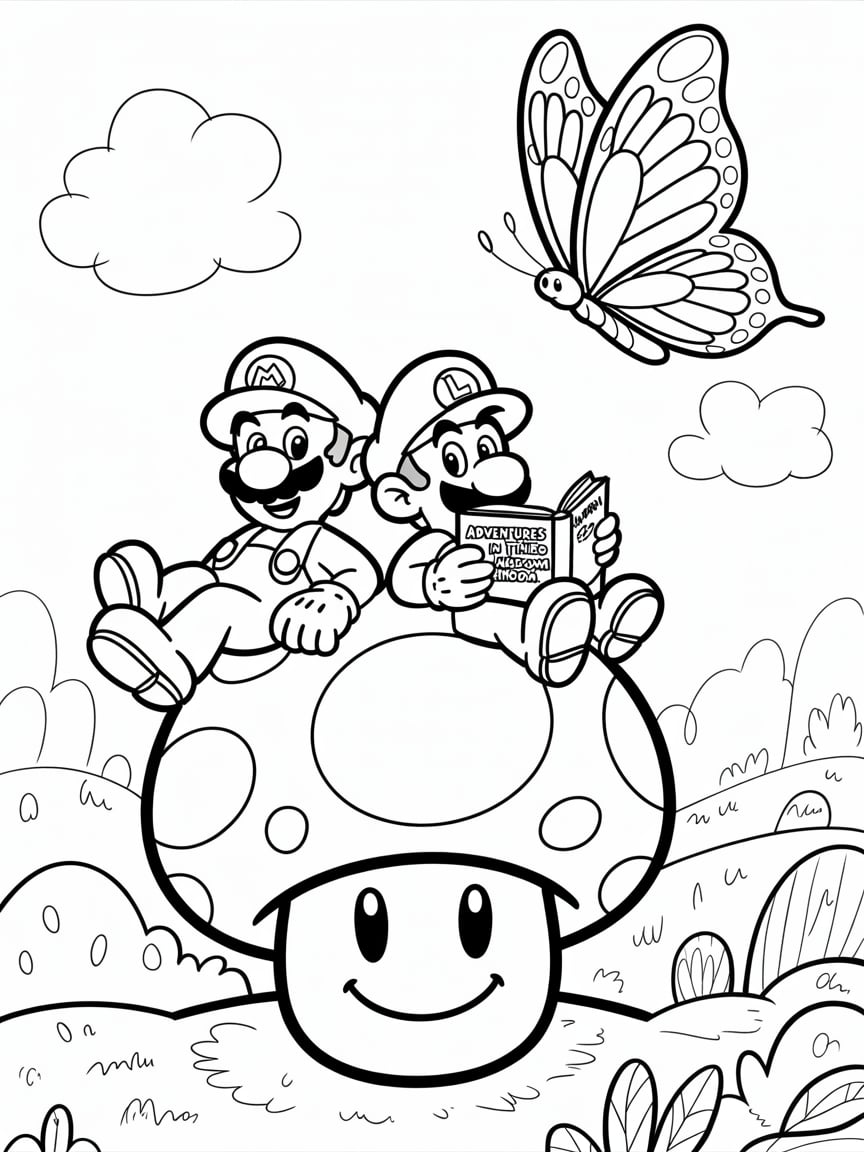 super mario brothers coloring sheets