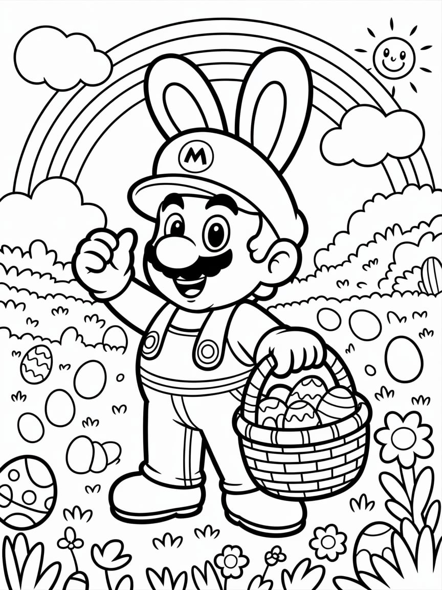 super mario coloring sheets printable