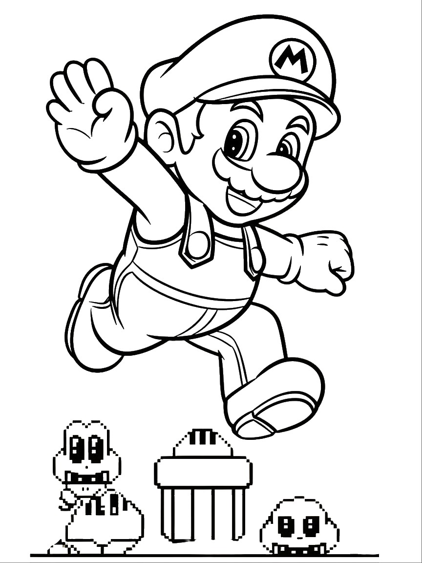 super mario galaxy coloring sheets