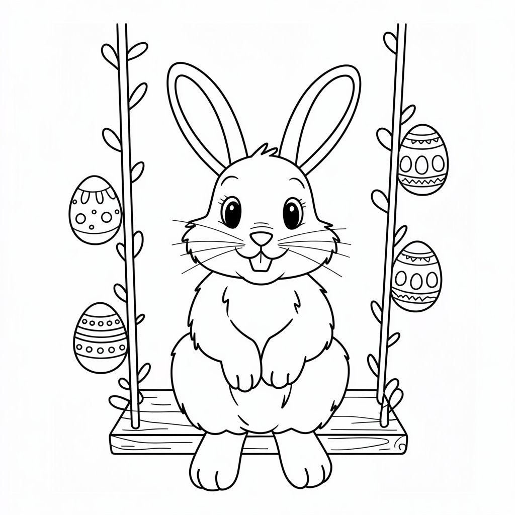 coloring pages of bunnies for easter