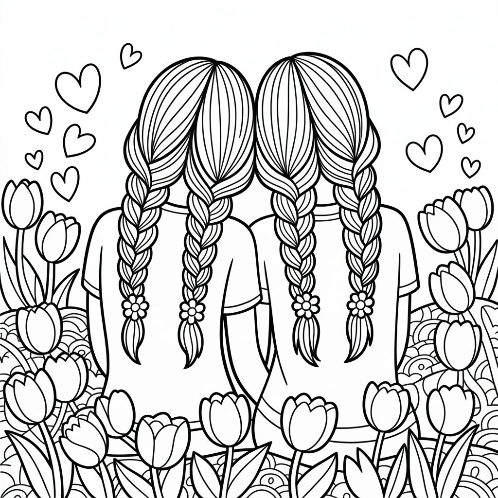 coloring pages bff