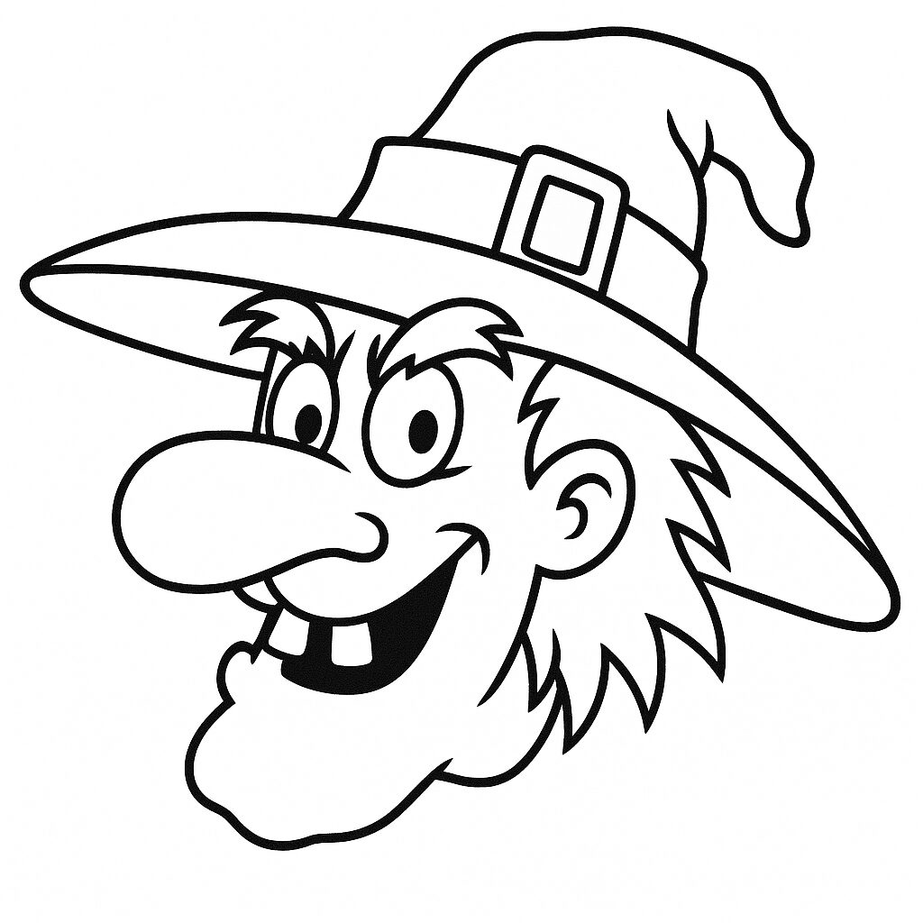 witch hat coloring page