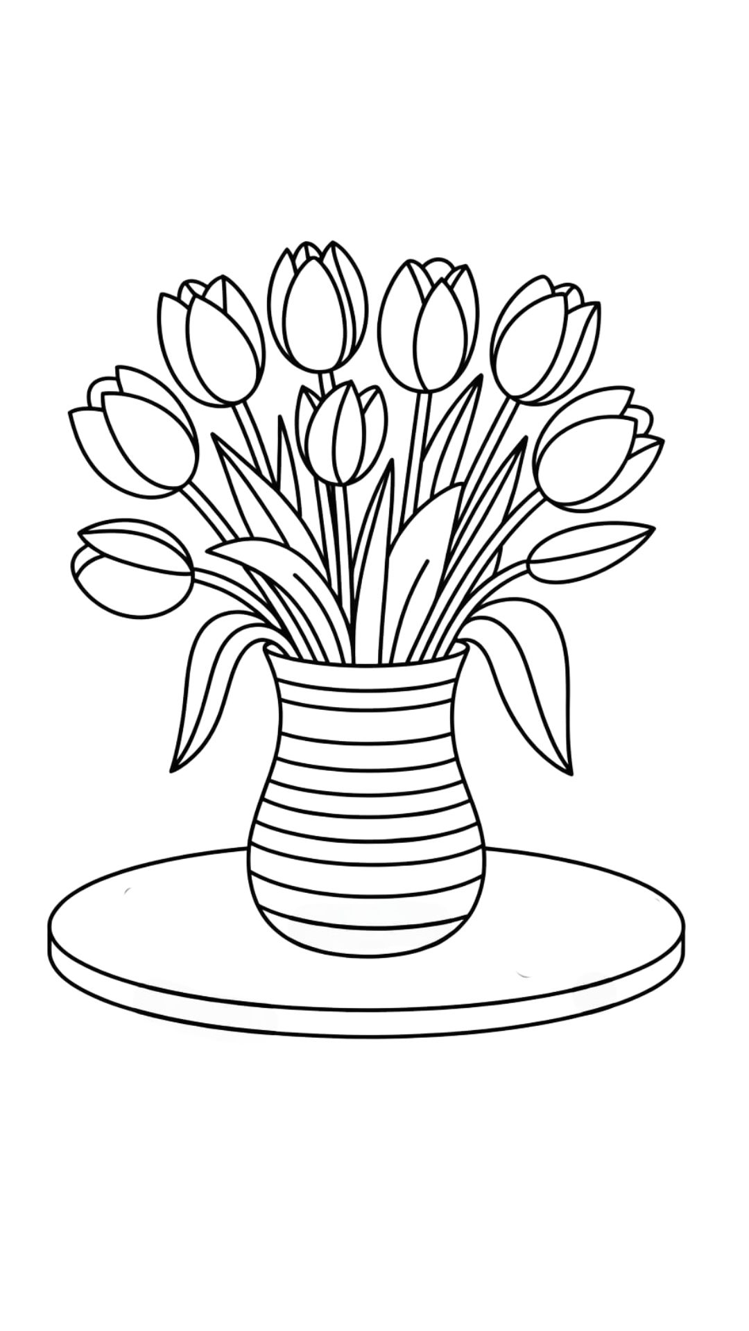 tulip coloring pages printable