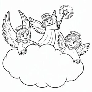 angel coloring book pages