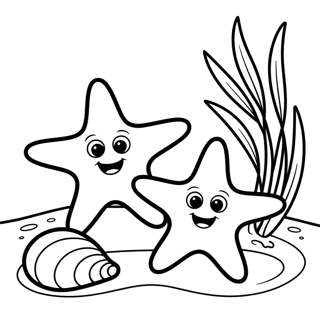 coloring book starfish
