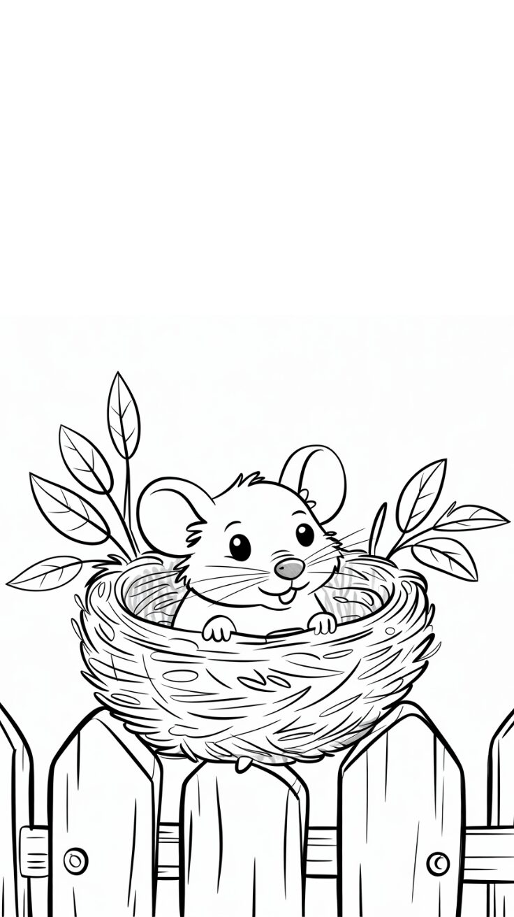 mouse coloring pages free