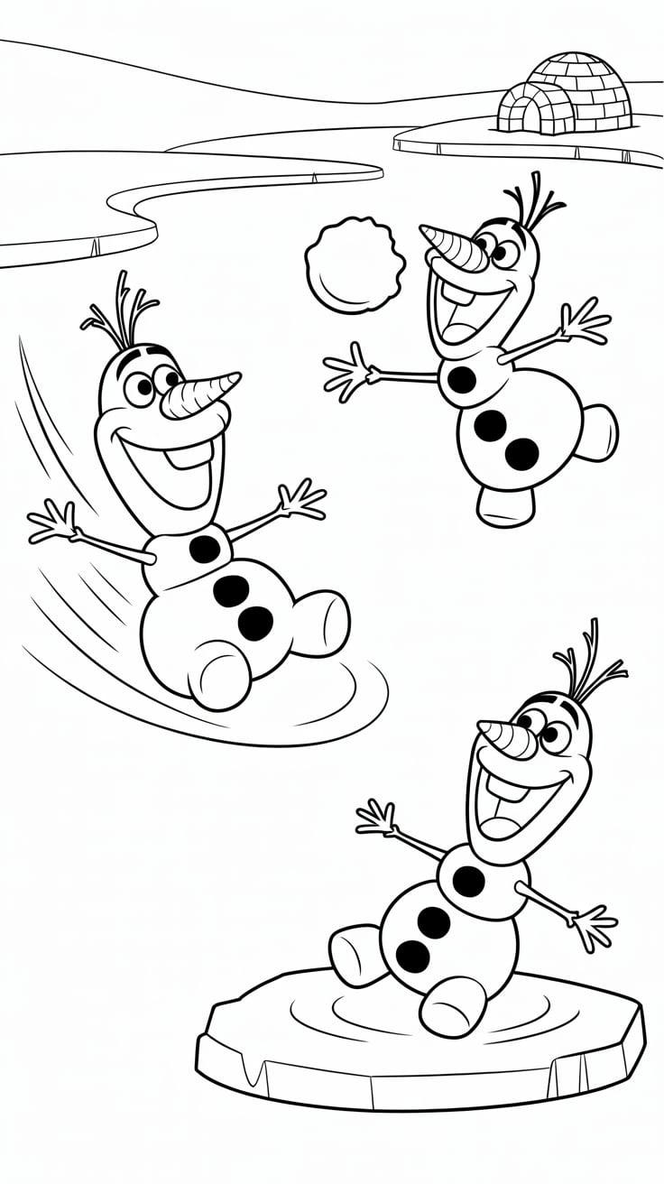 olaf coloring pages printable