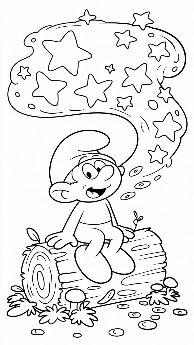 smurf coloring pages printable