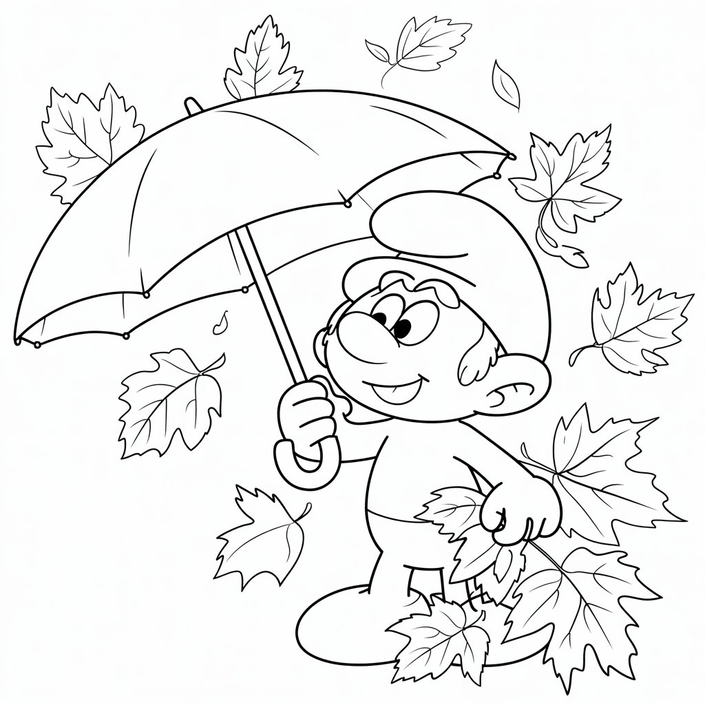 printable smurf coloring pages