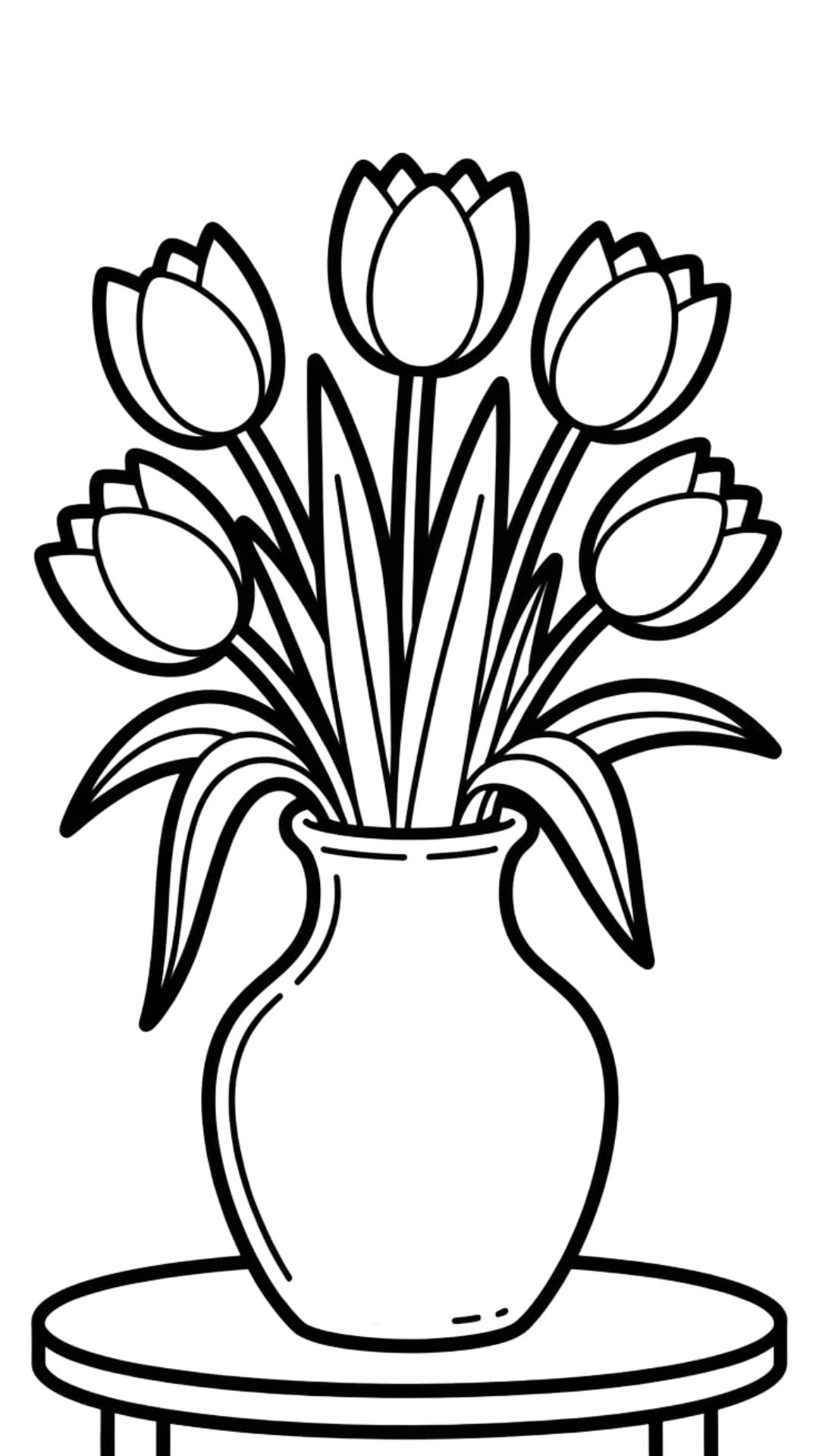 tulip coloring sheet