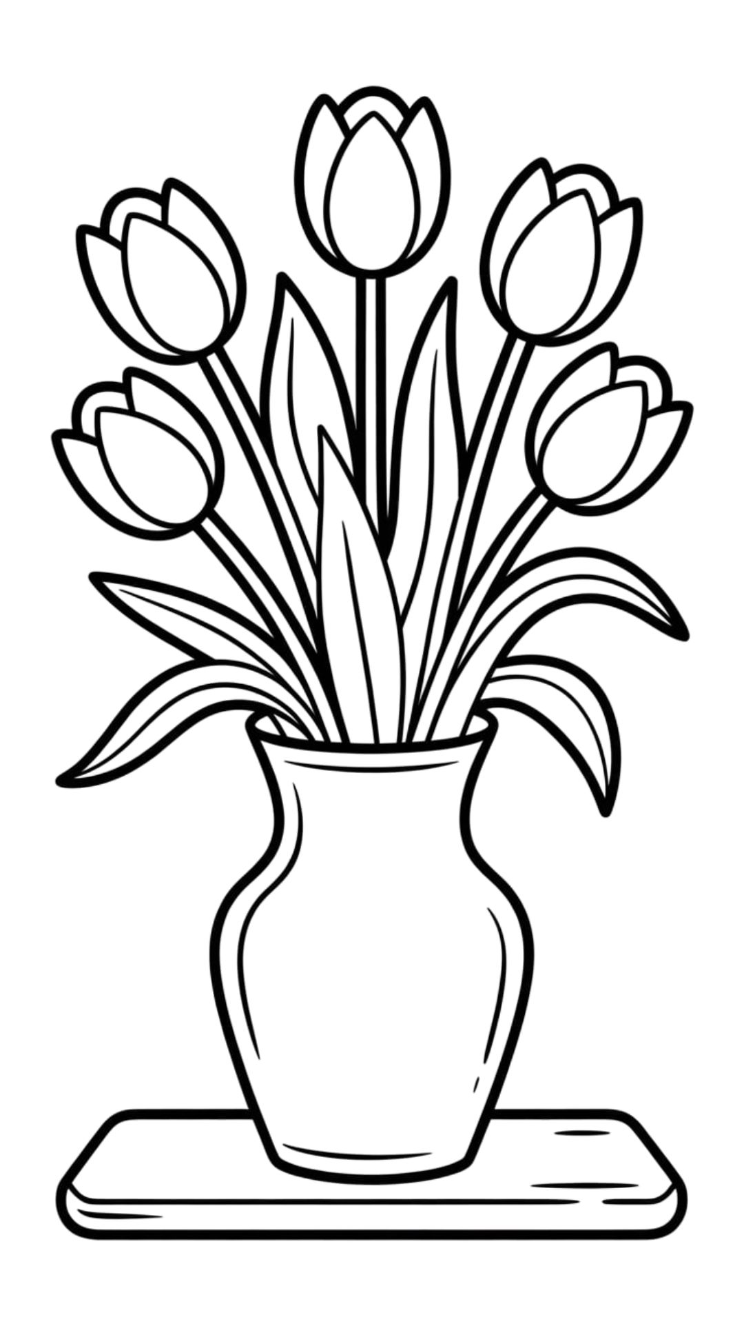 coloring pages of tulips