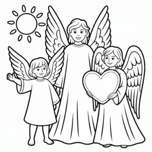 angel coloring book pages