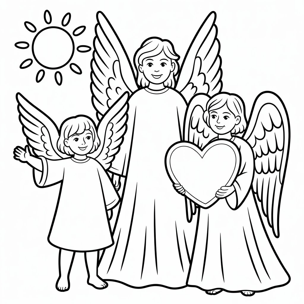 angel coloring book pages