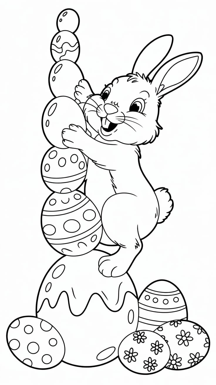 easter bunny coloring sheet