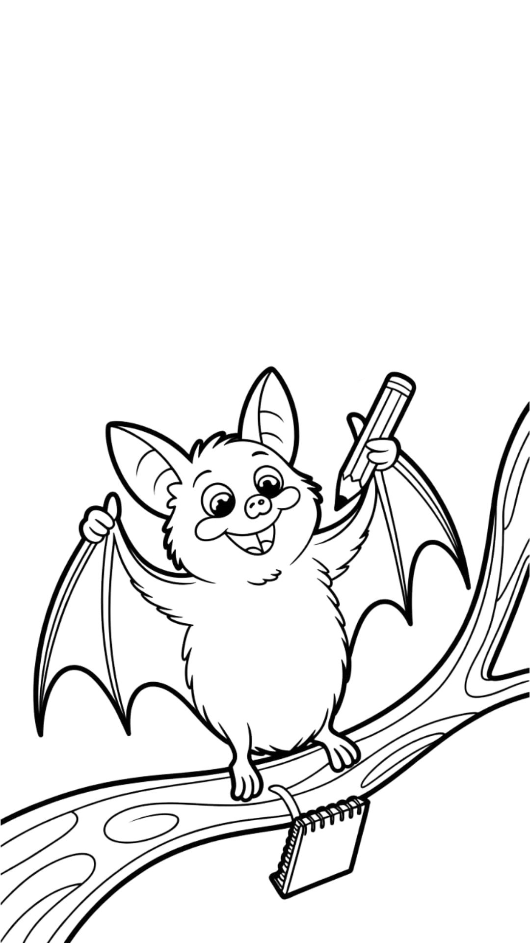 bat coloring sheet free