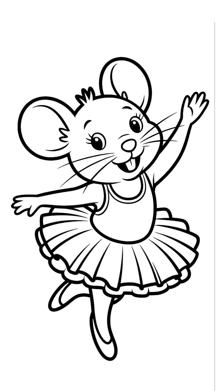 mouse coloring sheets free