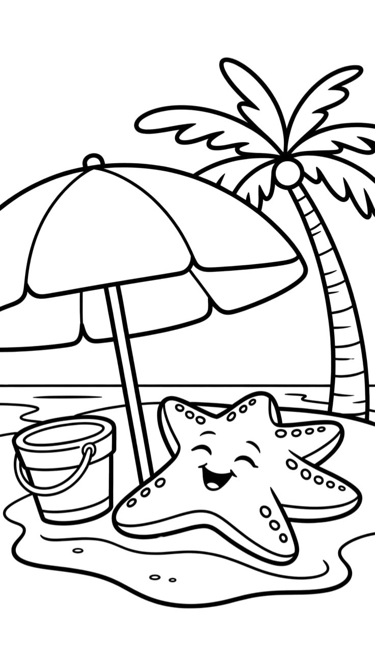 free starfish coloring pages