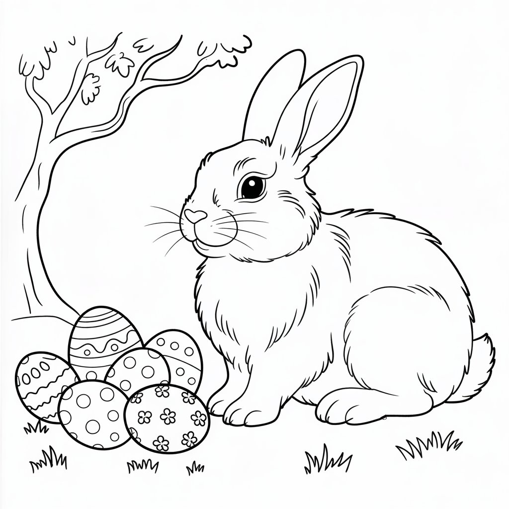 coloring pages for easter bunny