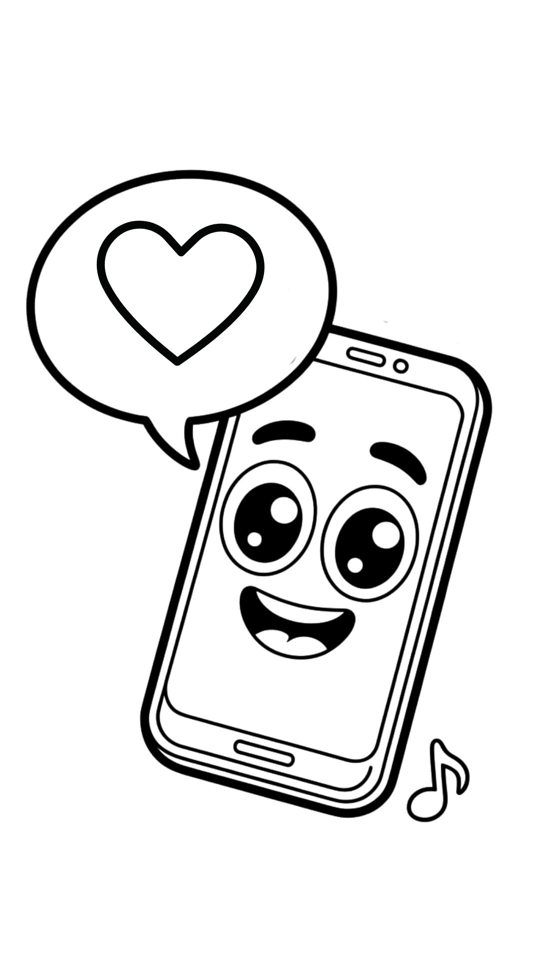 cell phone coloring sheet