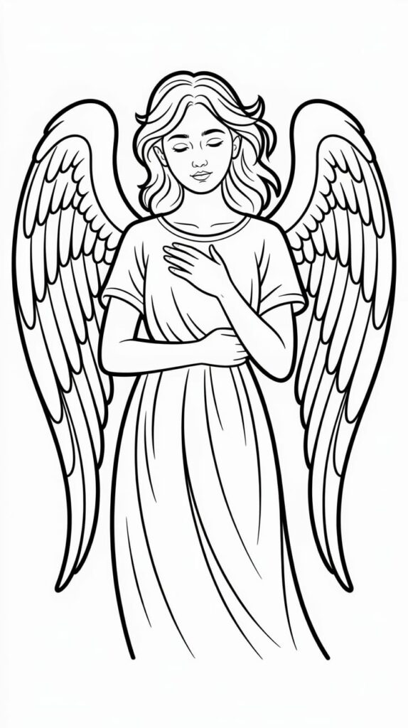 blue angel coloring page