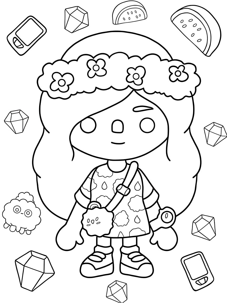character toca boca coloring pages