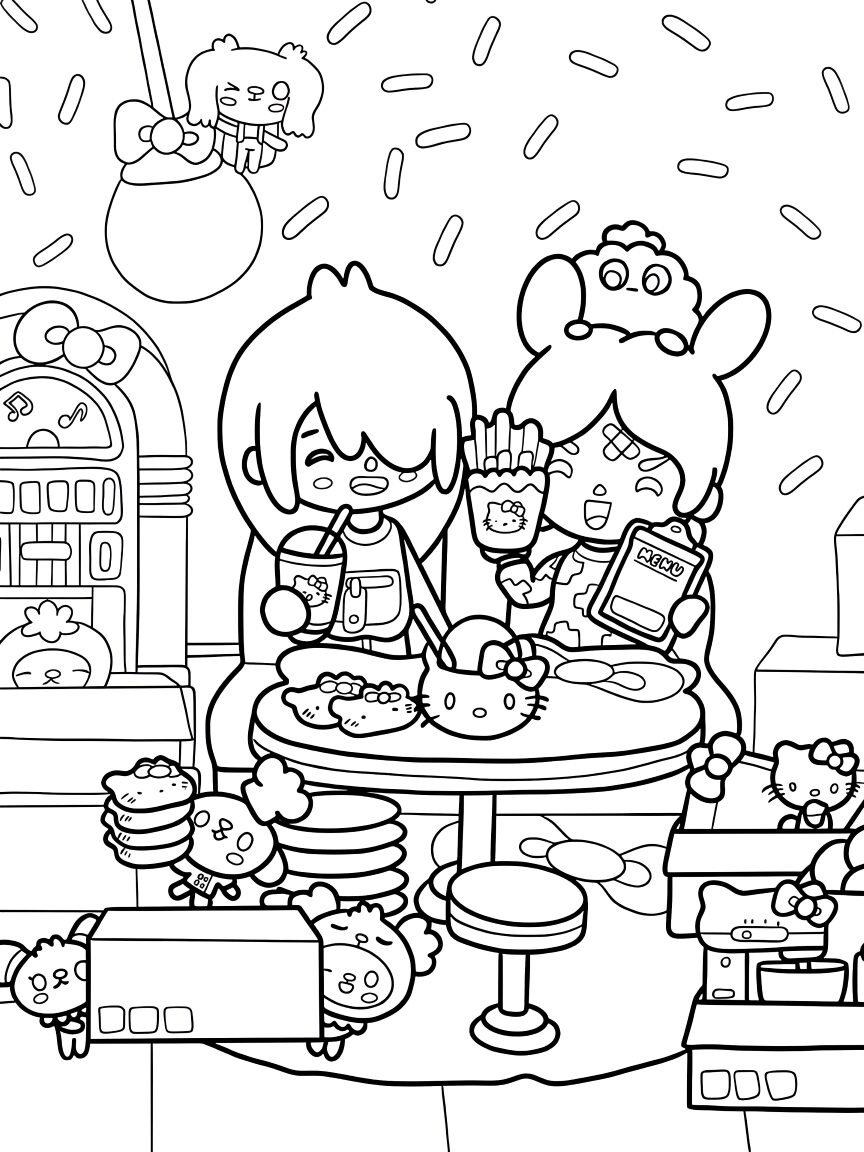 toca boca characters coloring pages