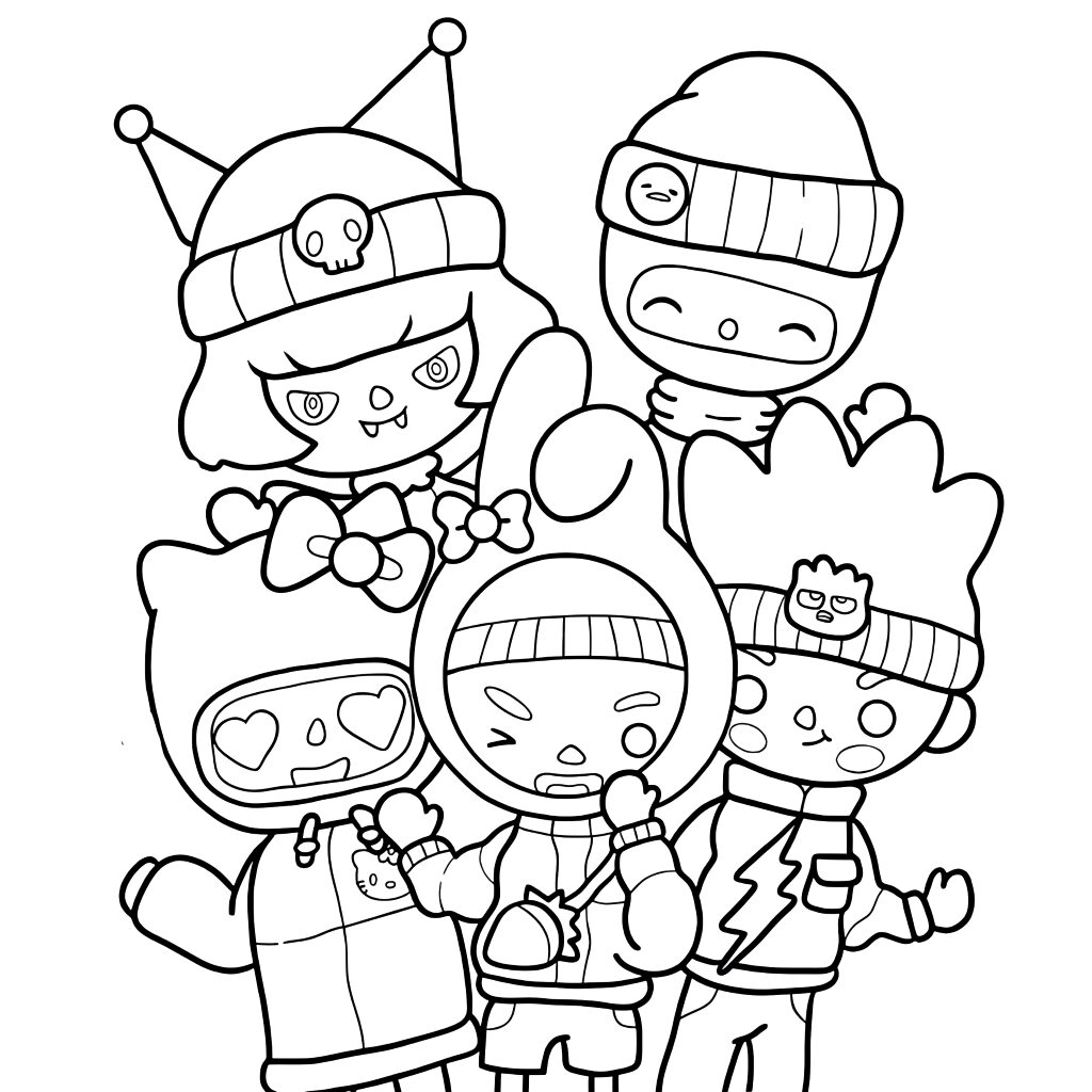 life coloring pages toca boca boyama