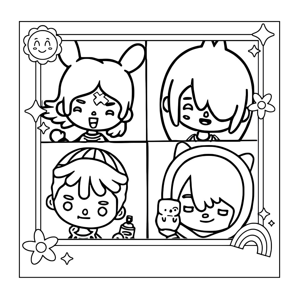 toca boca color pages