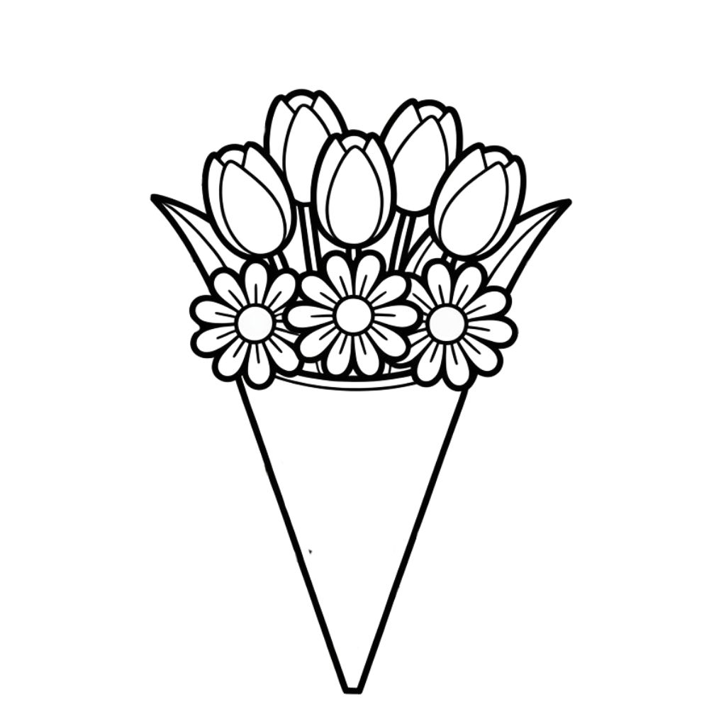 tulip coloring pages