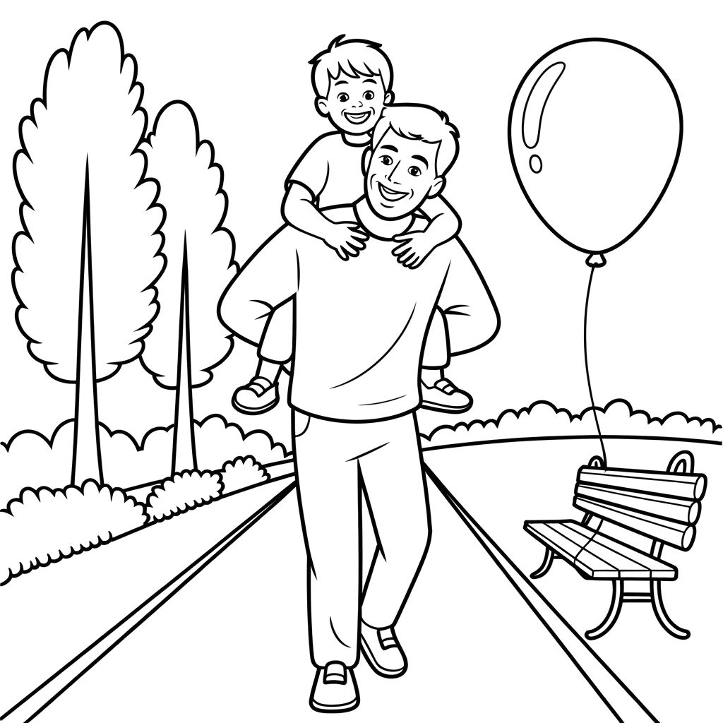 coloring page for father's day