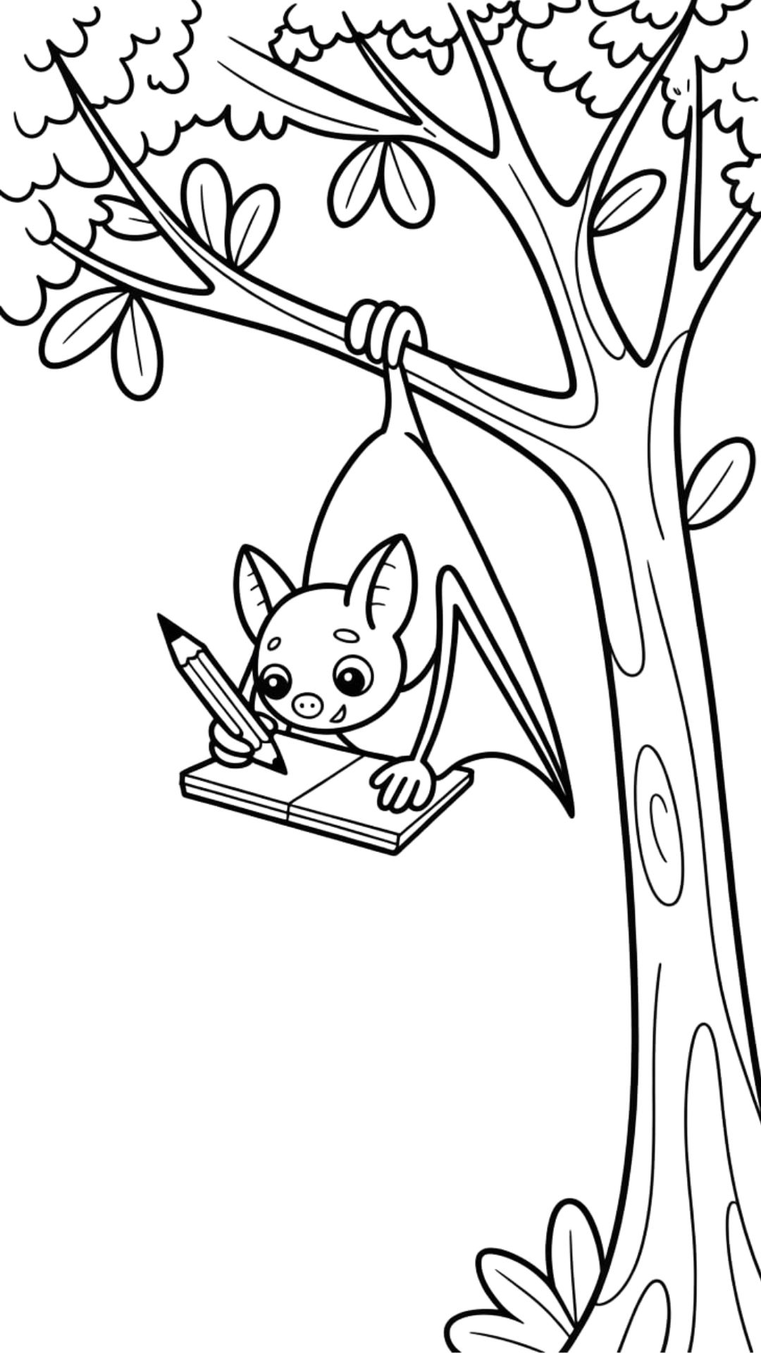 bat coloring sheet printable