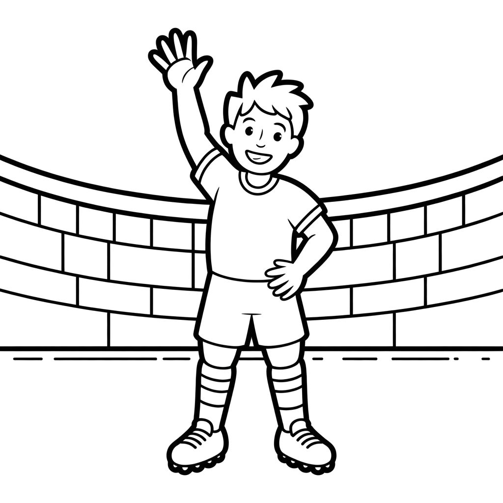 easy football player coloring pages