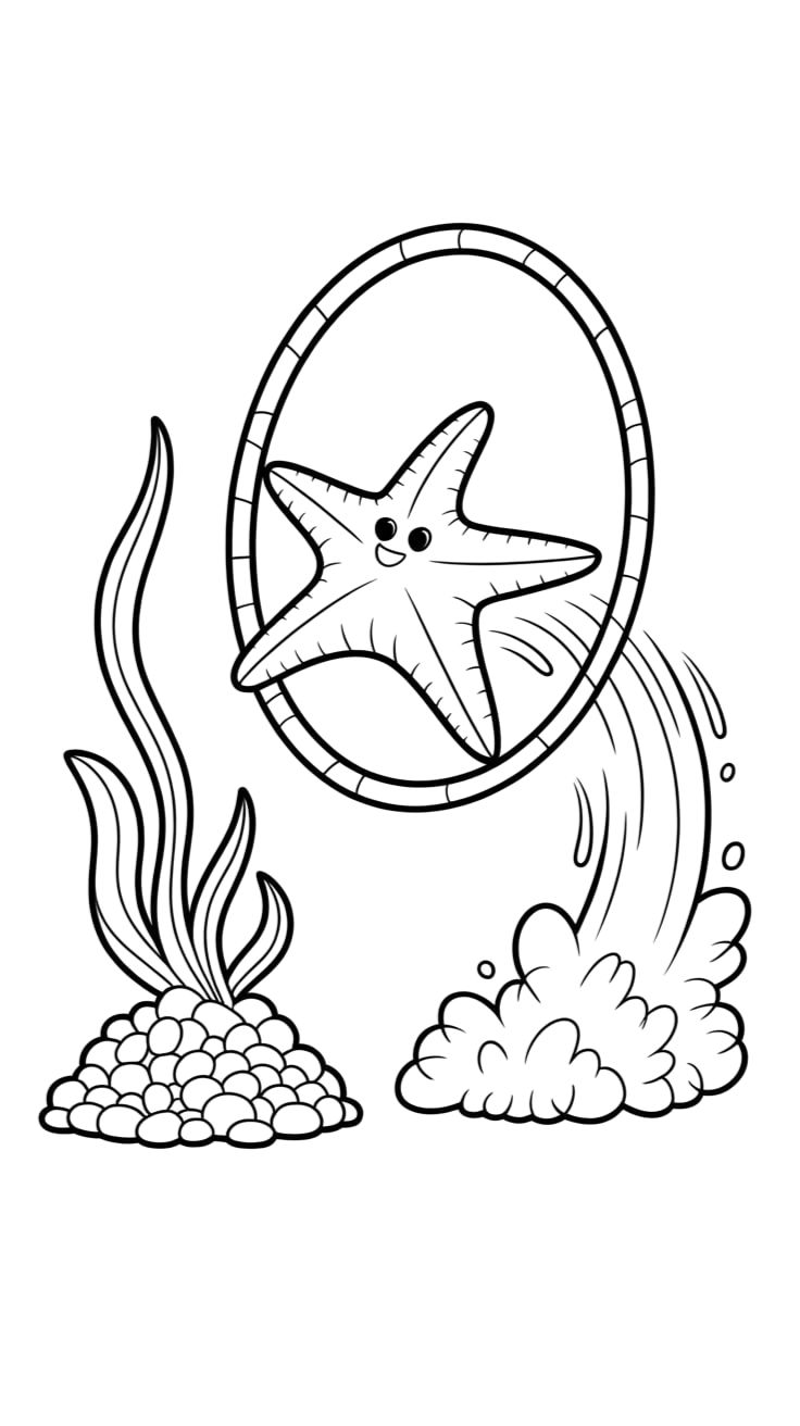 starfish coloring page free