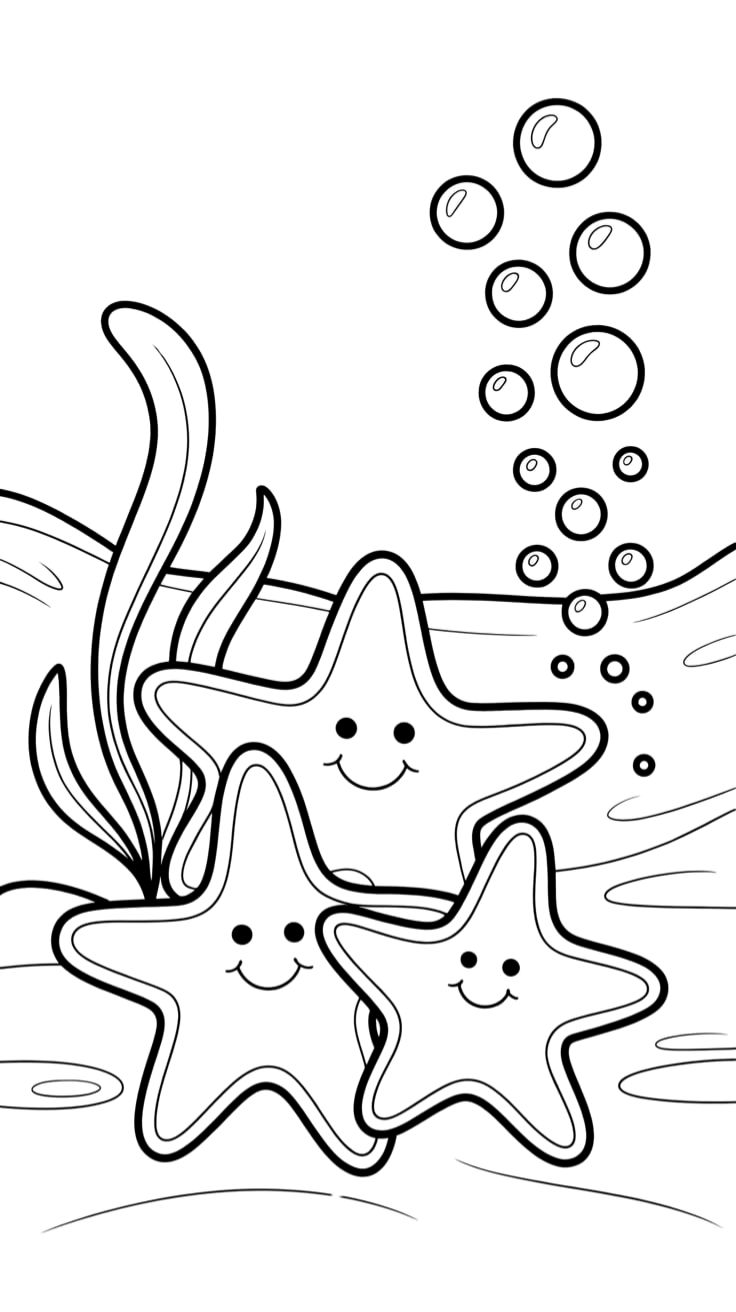 starfish coloring page printable